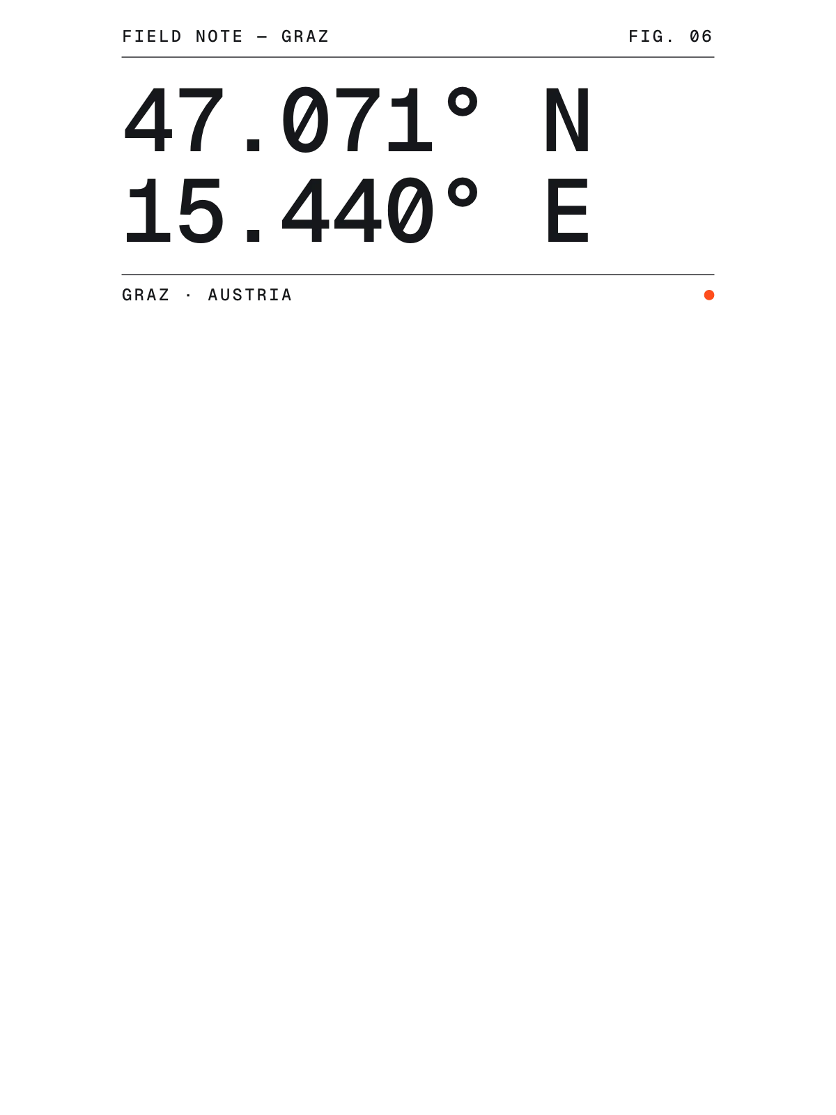Graz, Field notes: Coordinates