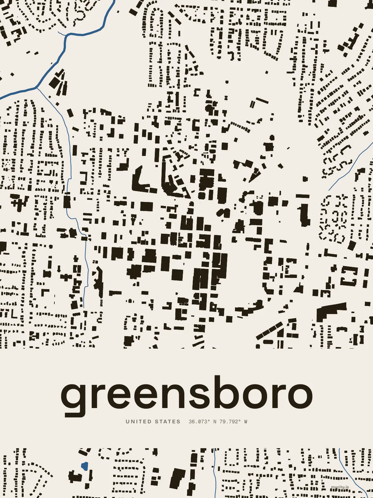 Greensboro, Figure Ground map