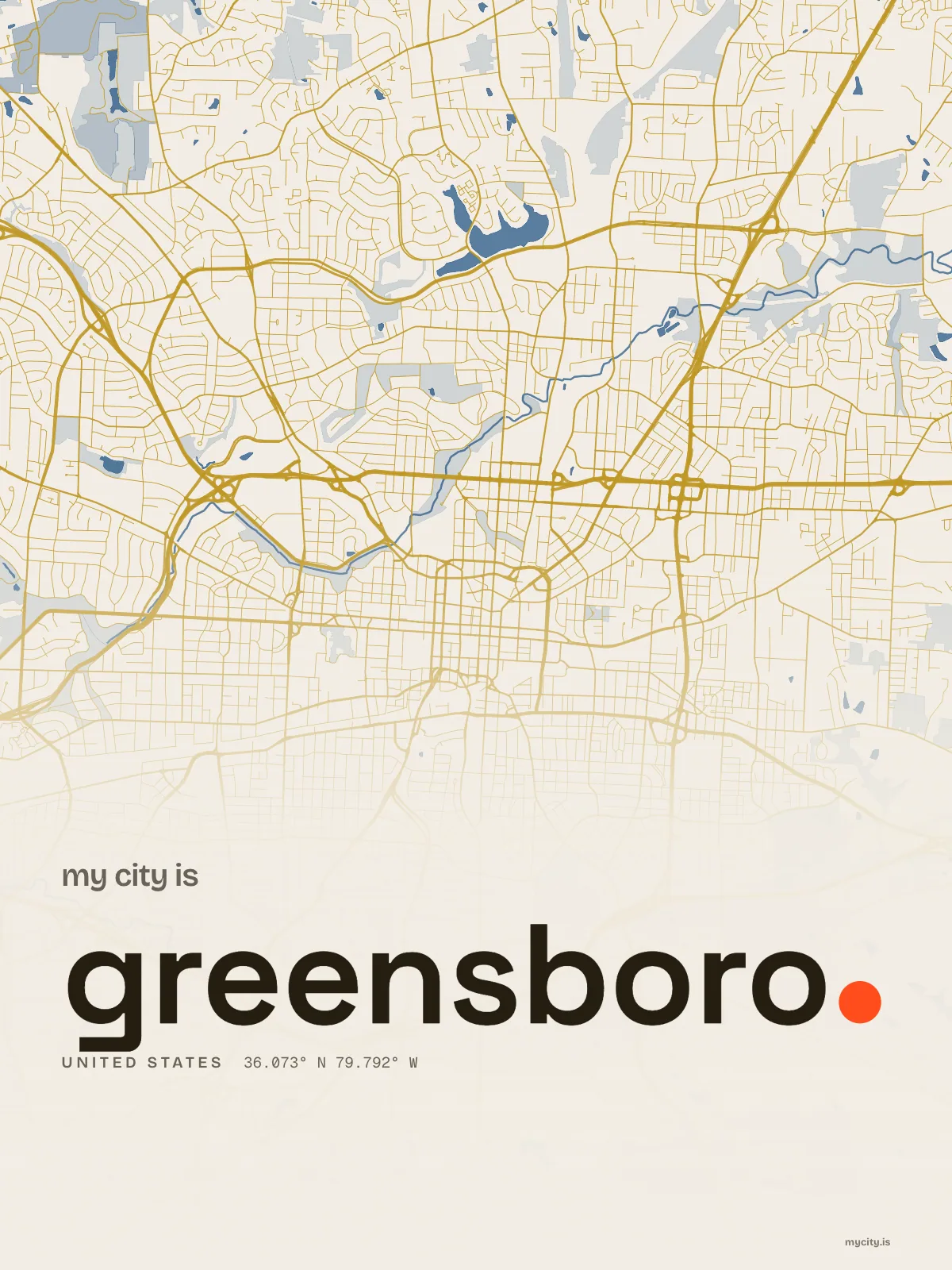 Greensboro, Riso map