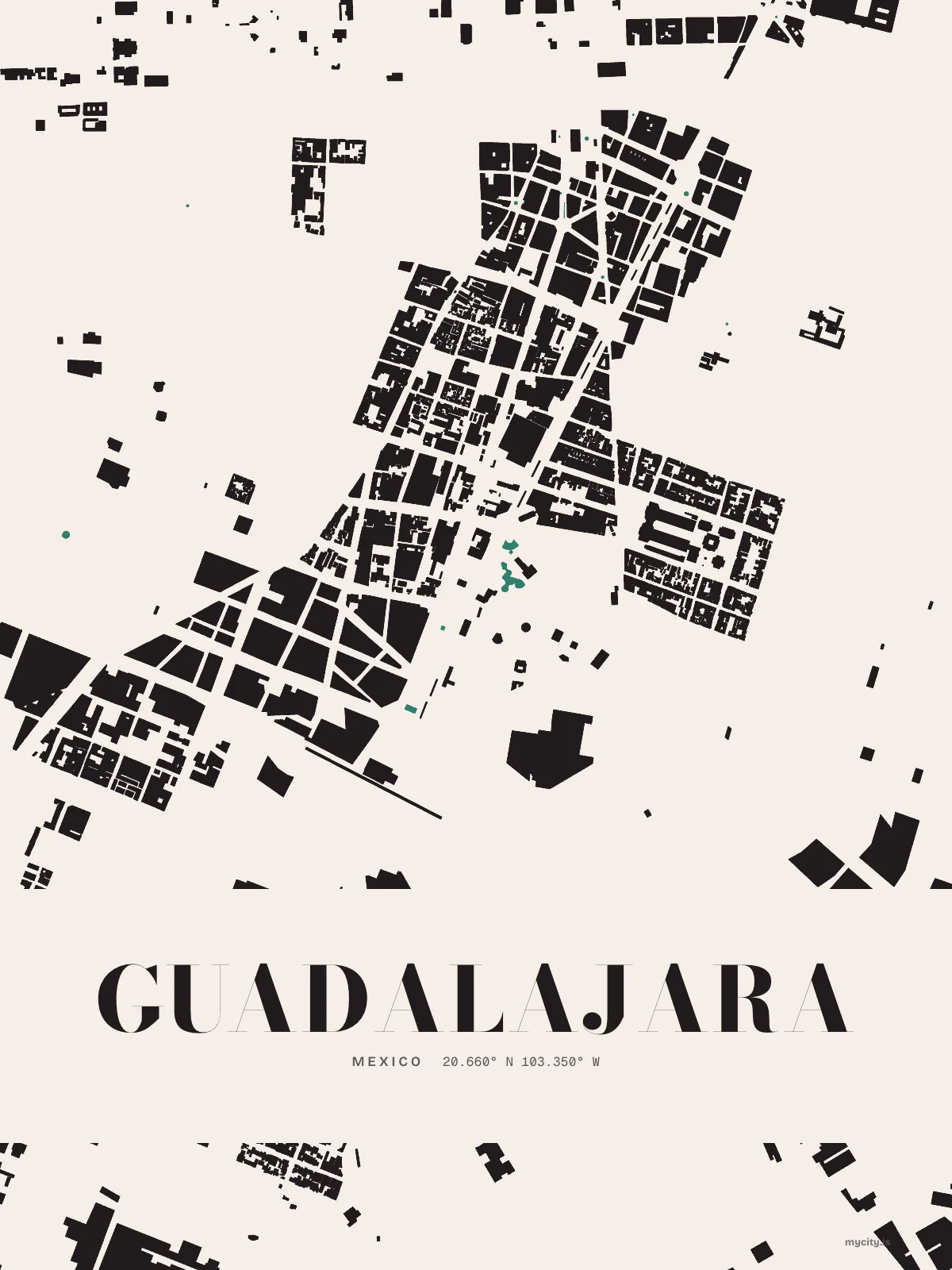 Guadalajara, Figure Ground map