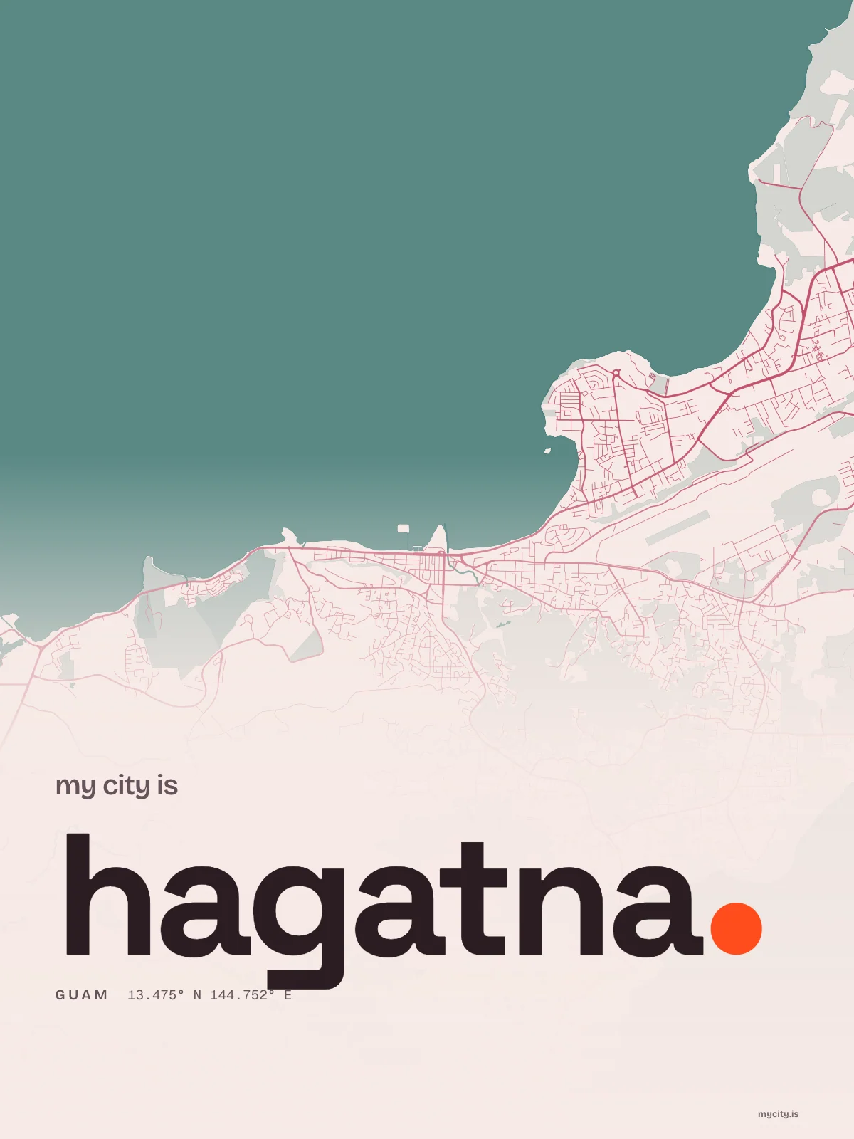 Hagatna, Riso map