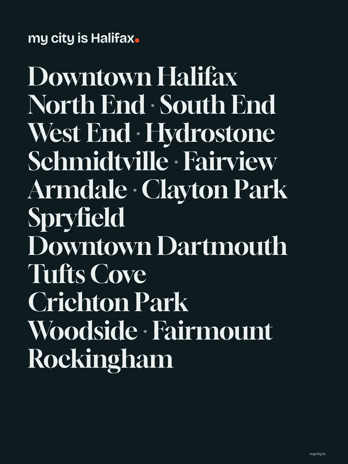 Halifax, Neighbourhoods print
