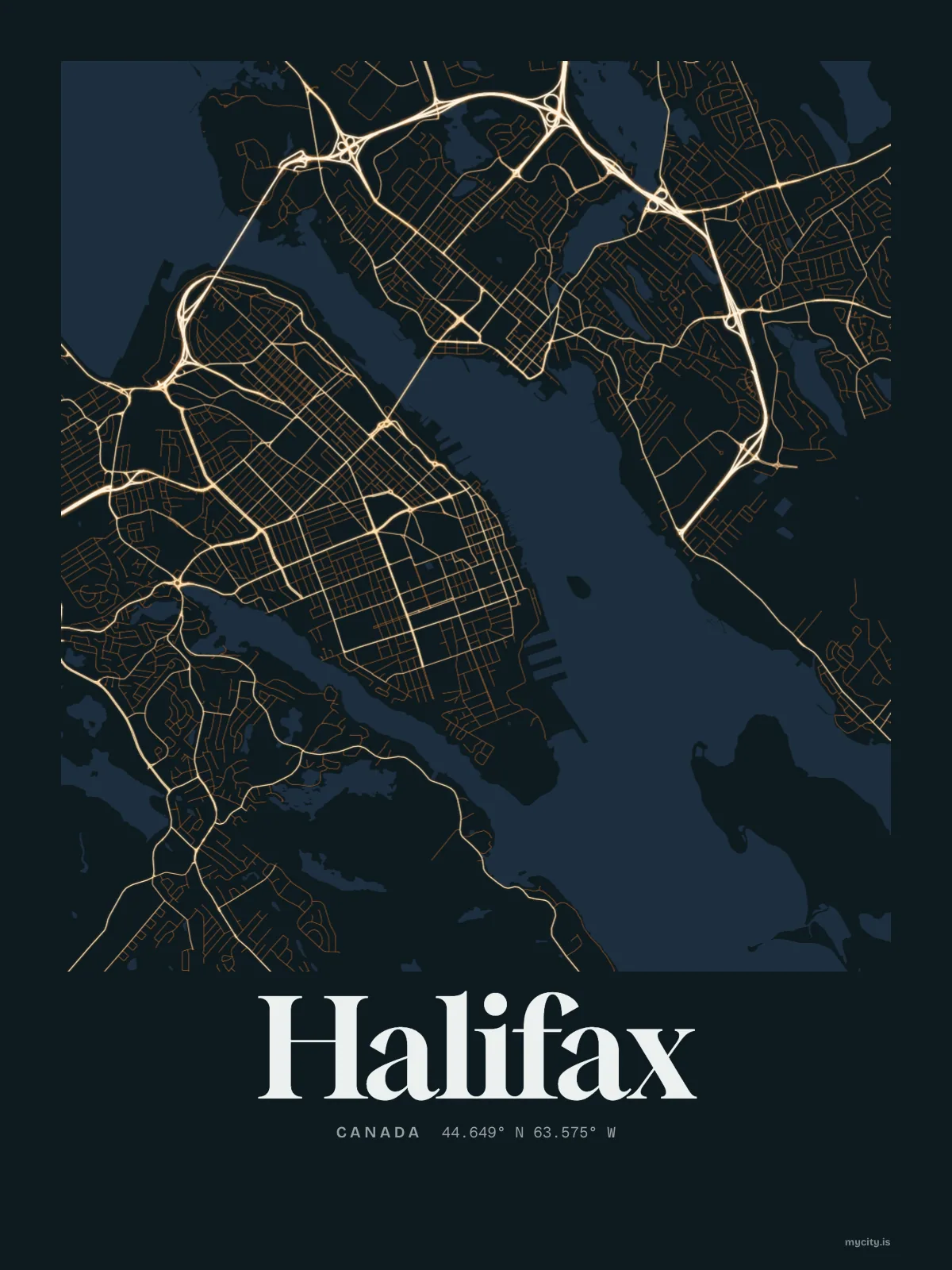Halifax map print