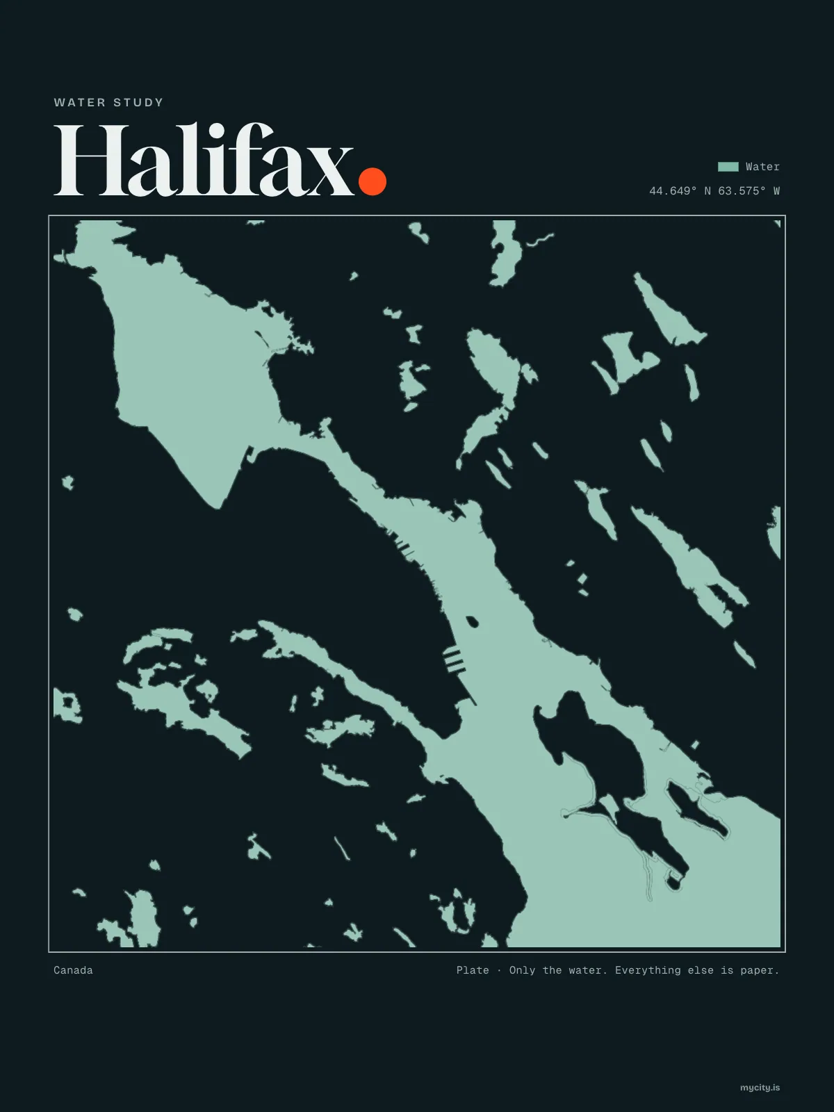 Halifax, Water Study map