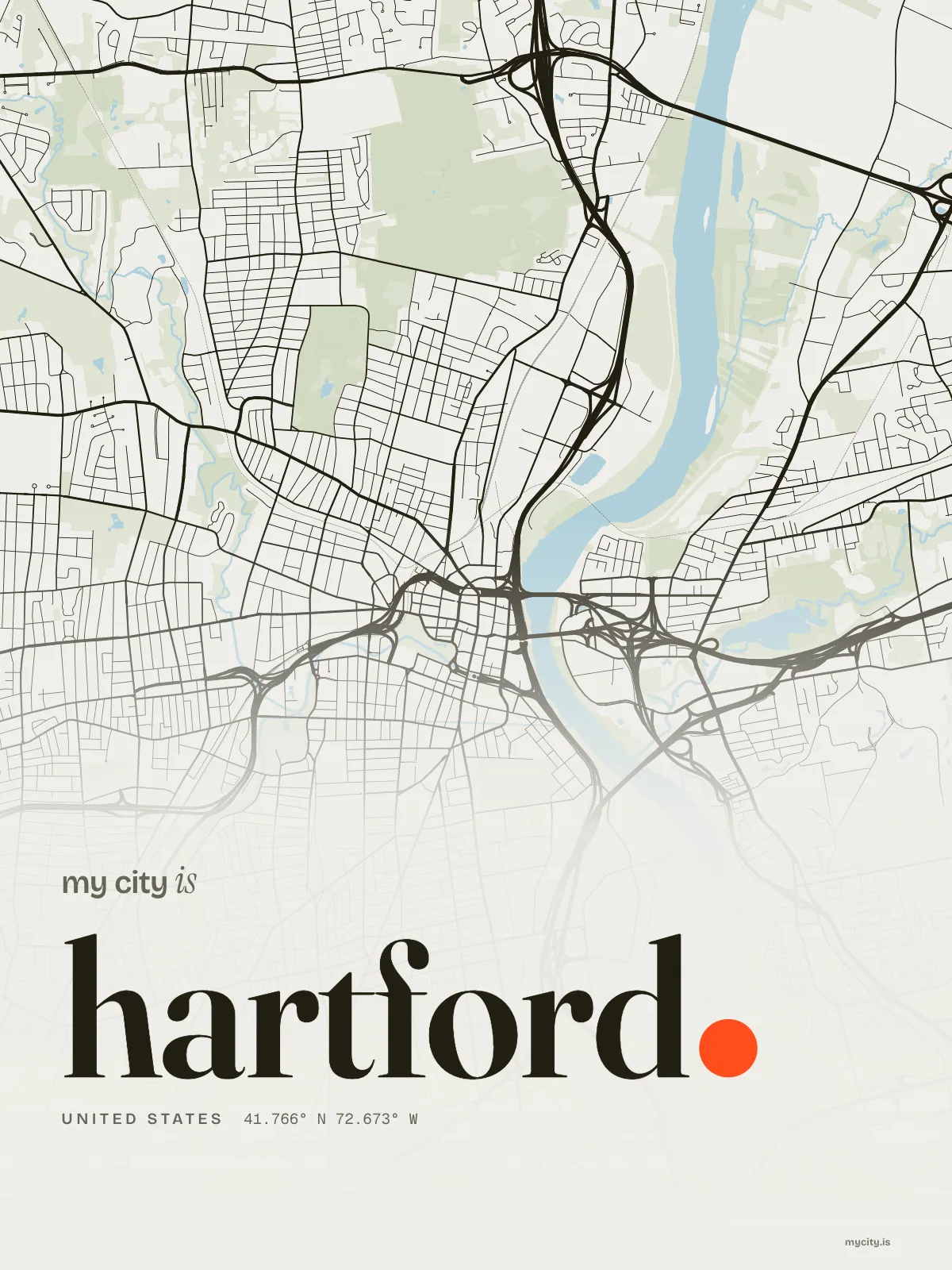 Hartford, Ink map