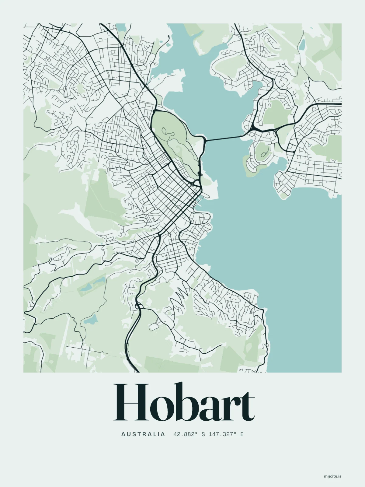 Hobart map print