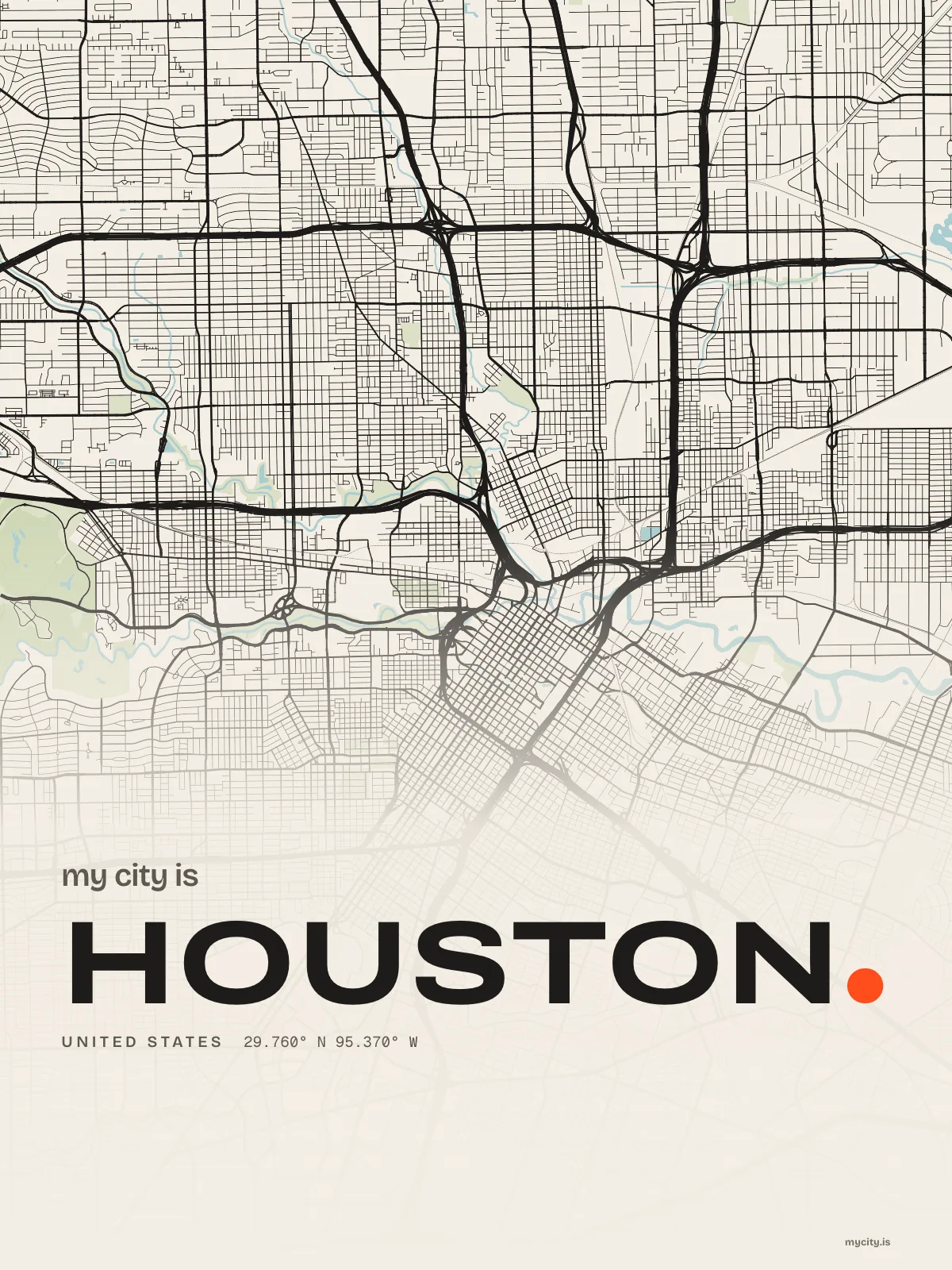 Houston, Ink map
