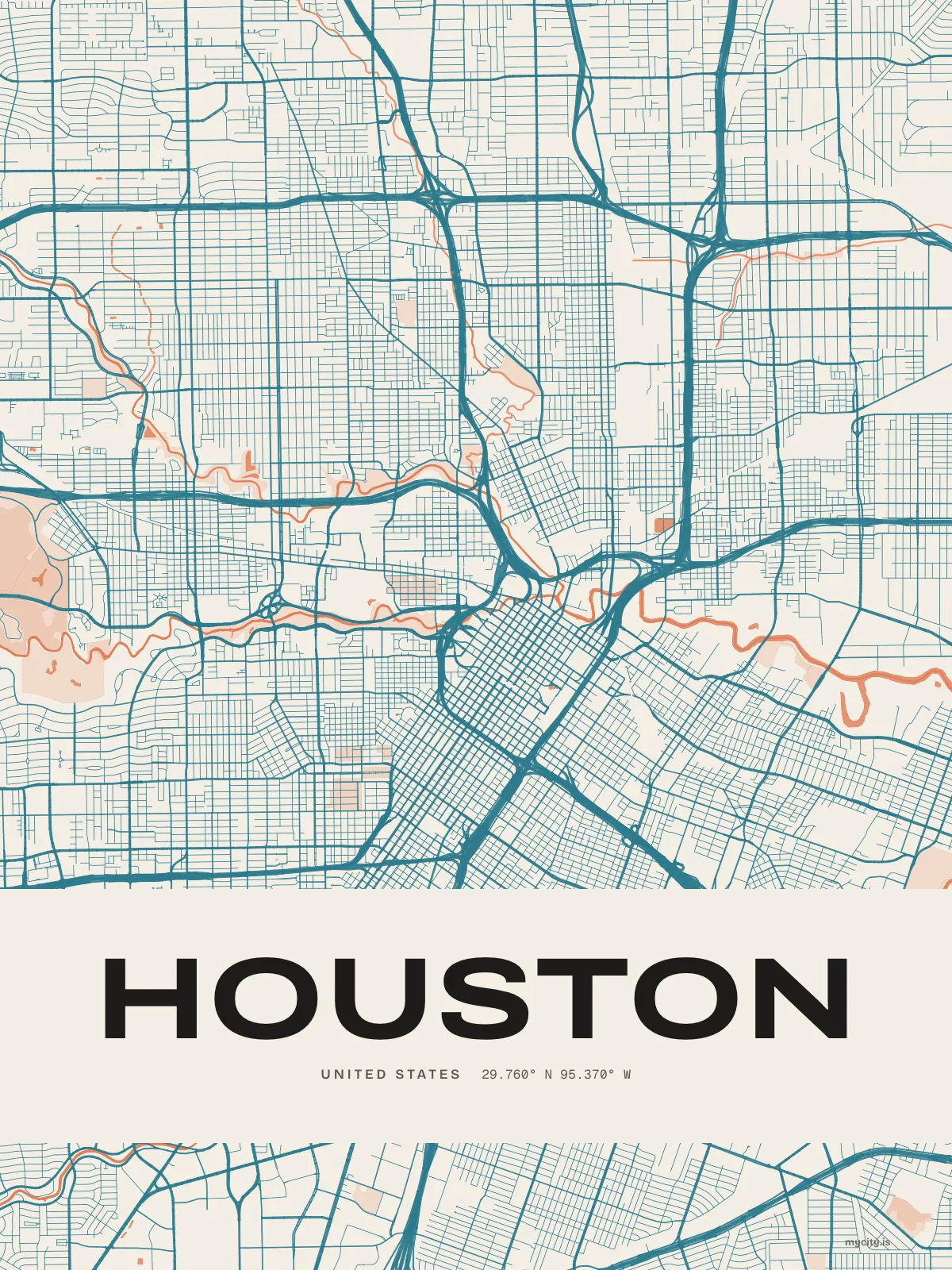 Houston, Riso map
