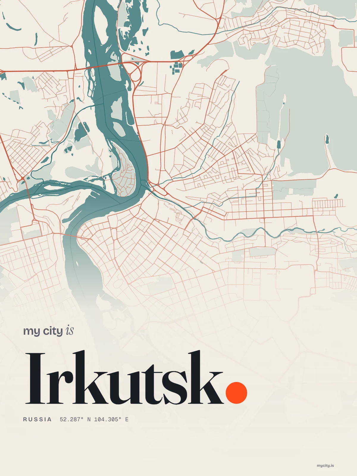 Irkutsk, Riso map