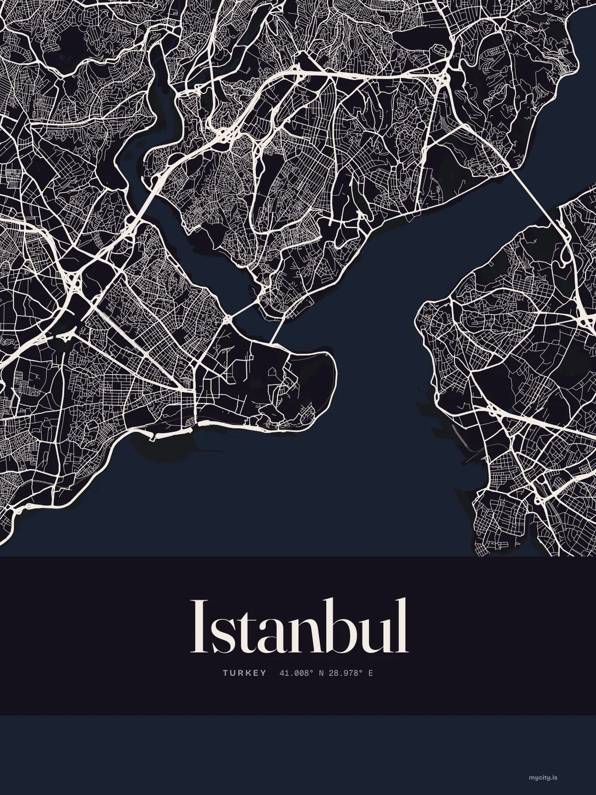 Istanbul map print