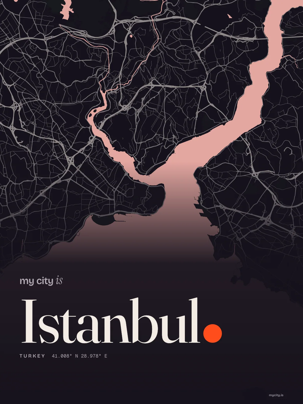 Istanbul, Waterline map