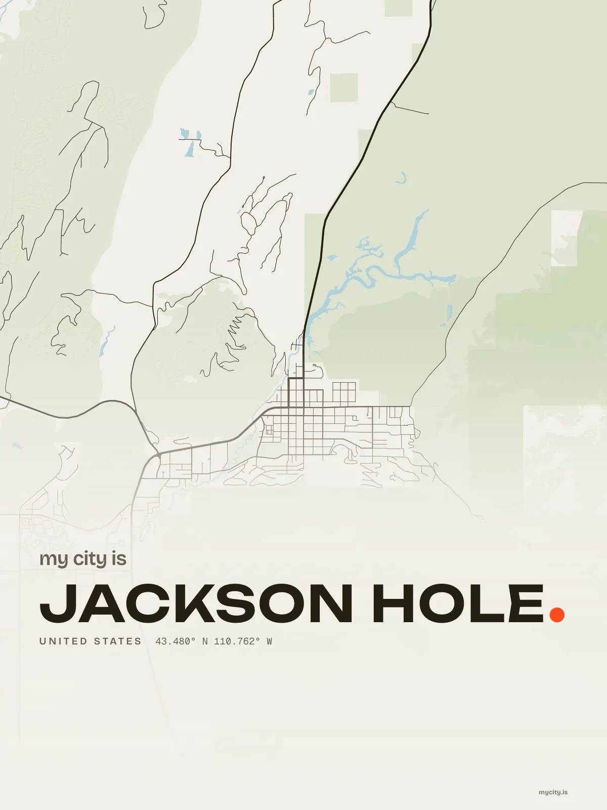 Jackson Hole, Ink map