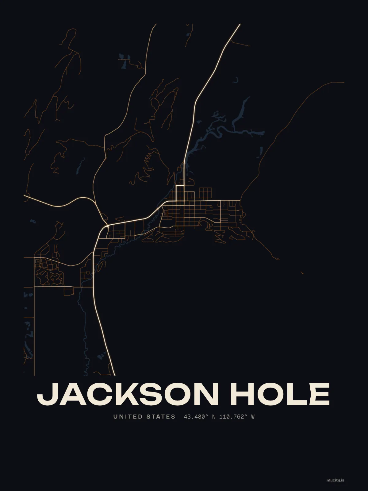 Jackson Hole map print