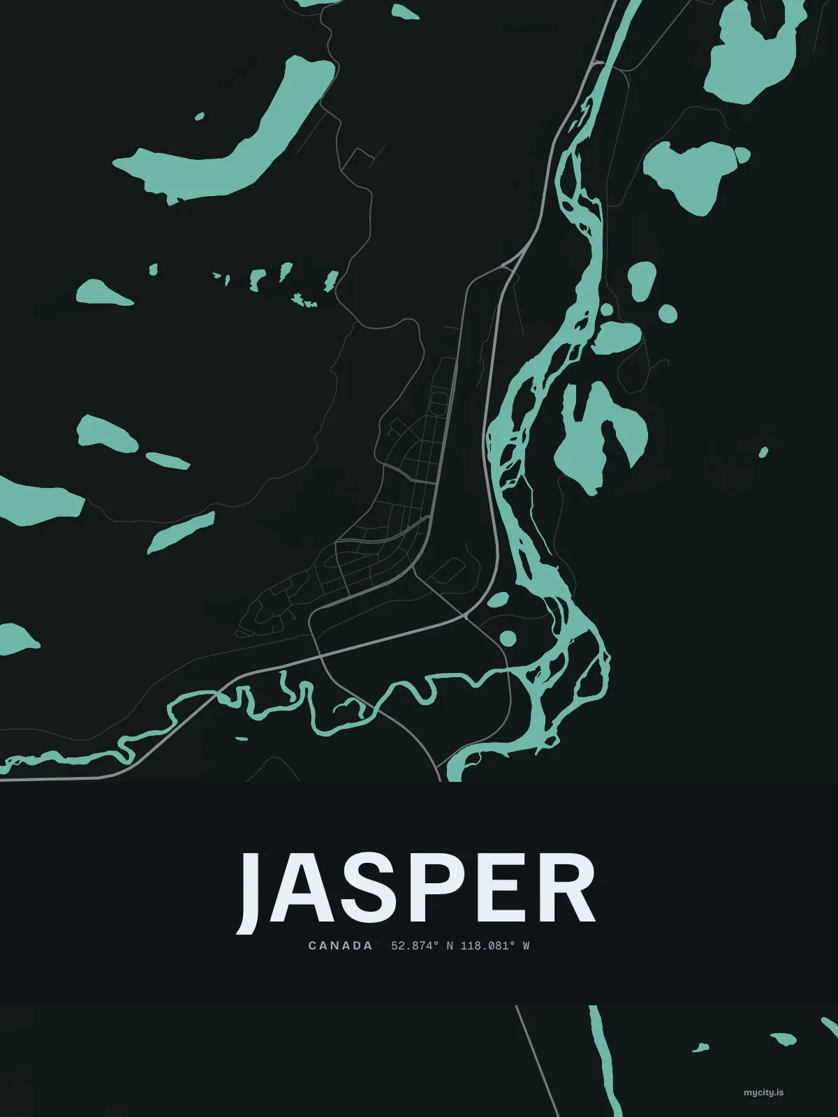 Jasper, Waterline map