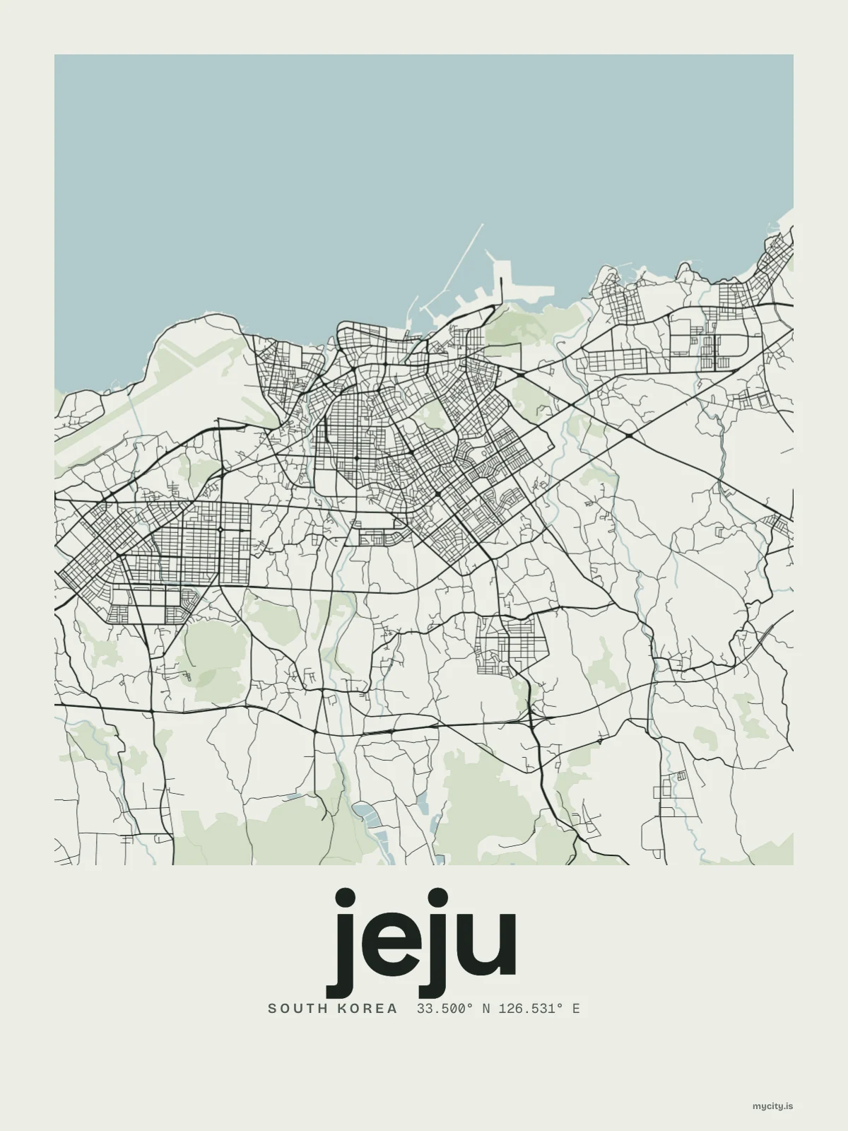 Jeju map print