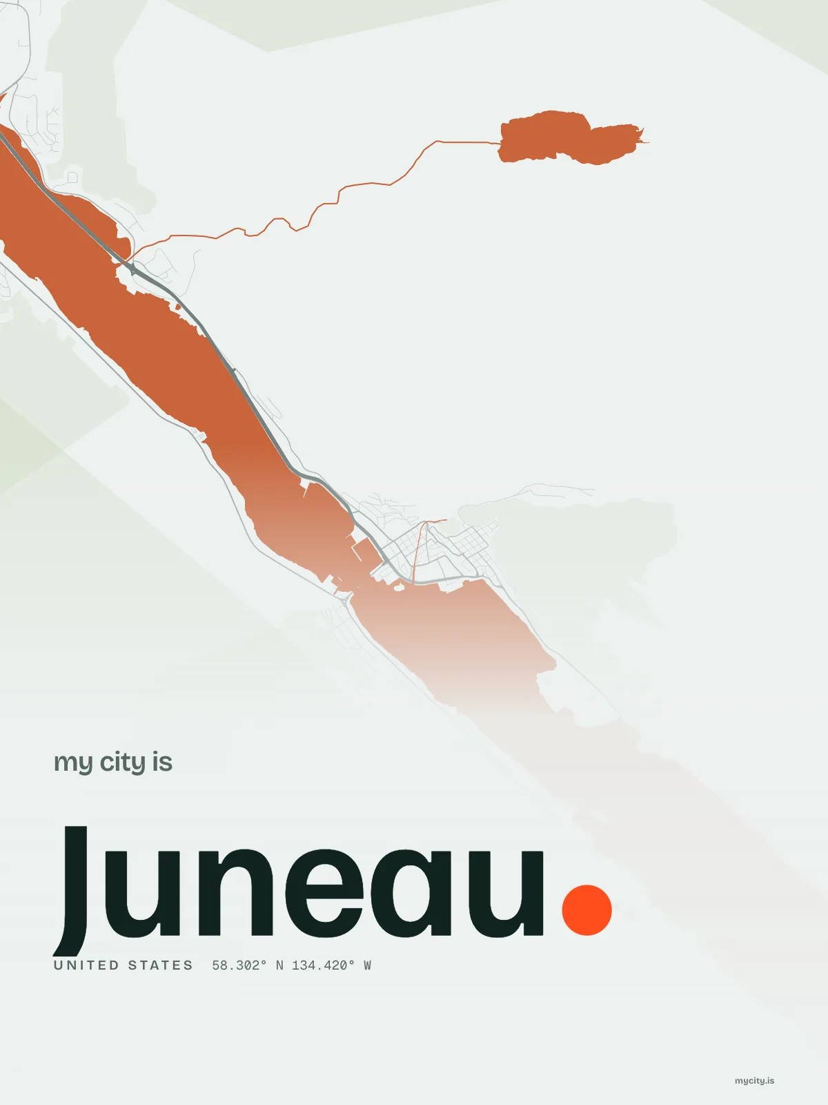 Juneau, Waterline map