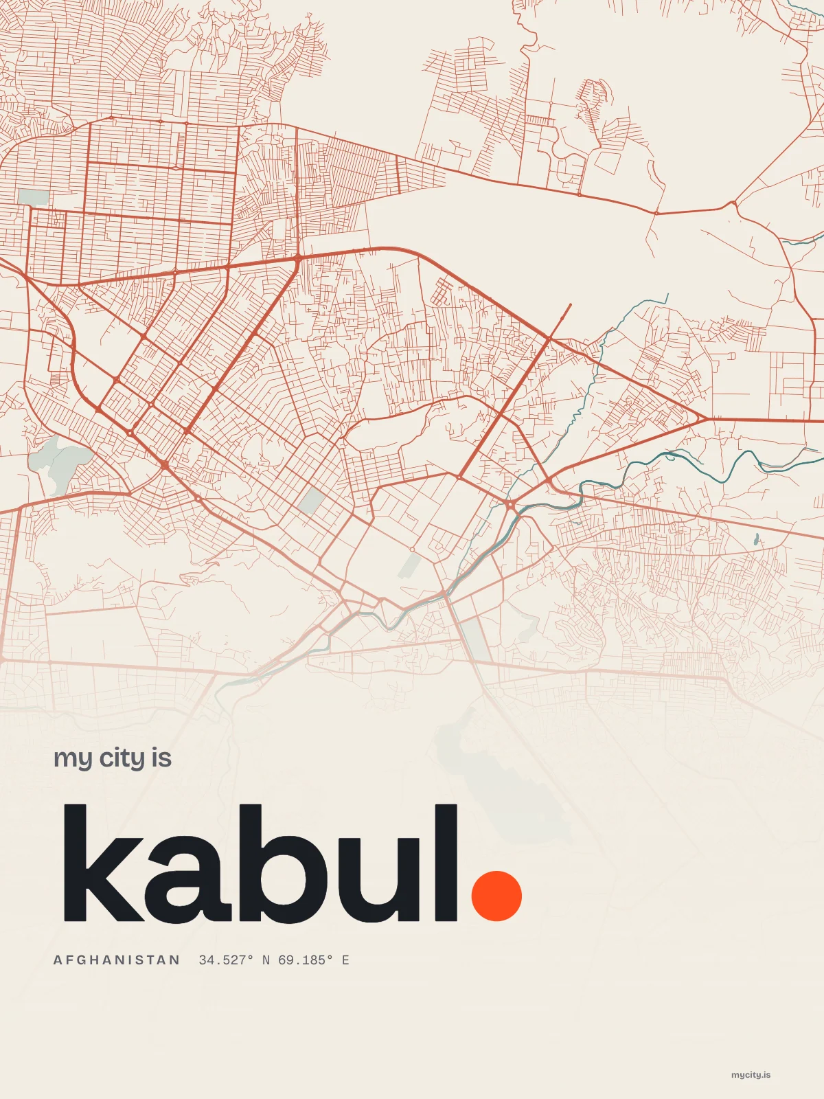 Kabul, Riso map