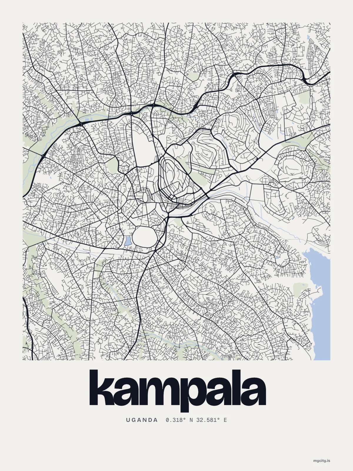 Kampala map print