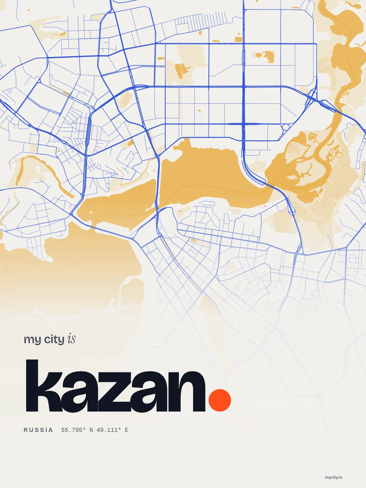 Kazan, Riso map