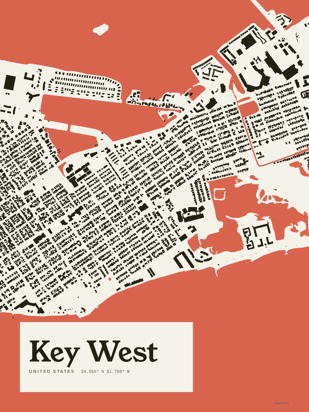 Key West, Figure Ground map