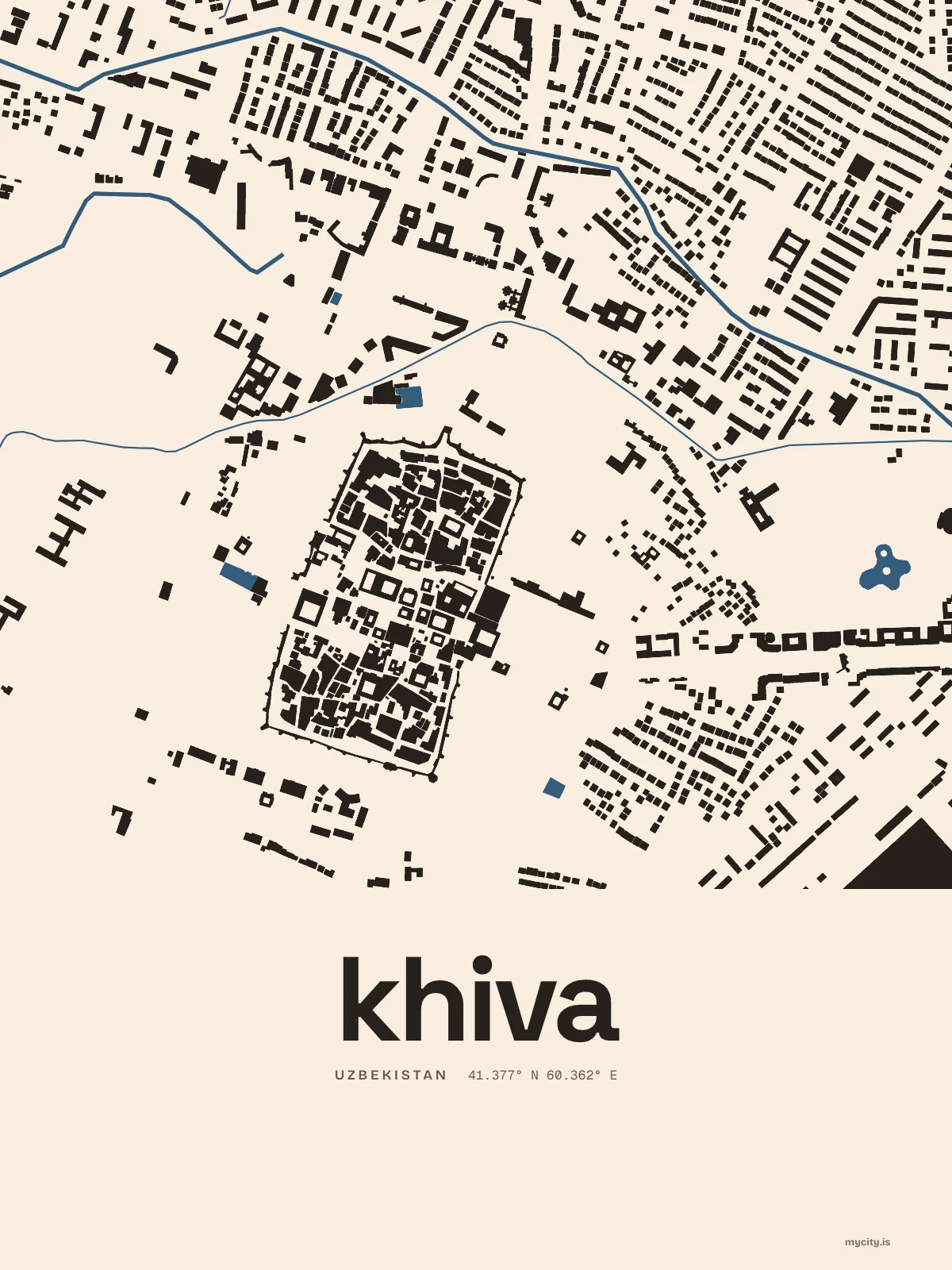 Khiva, Figure Ground map