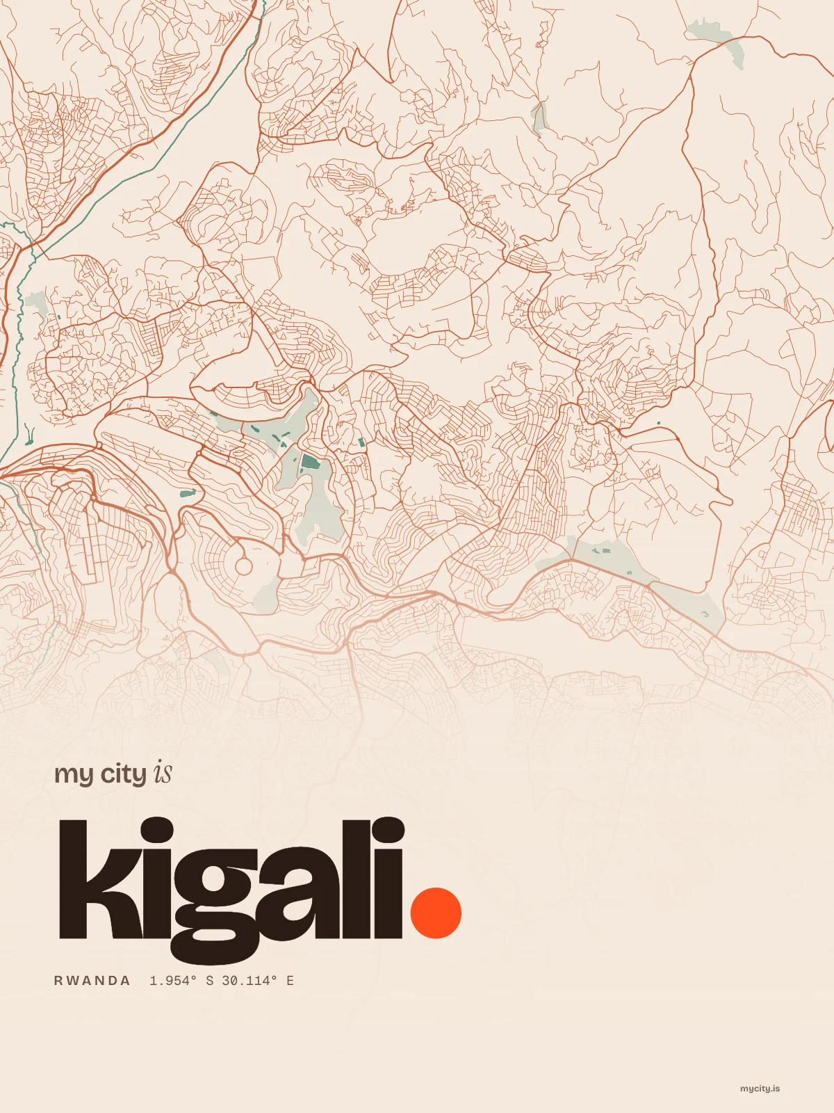Kigali, Riso map