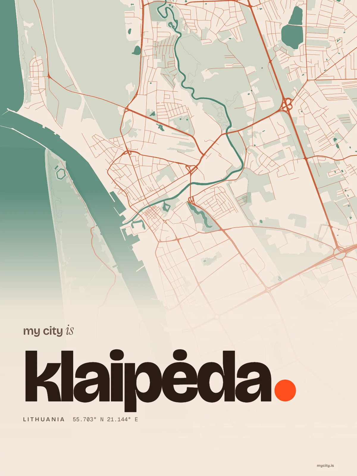 Klaipėda, Riso map