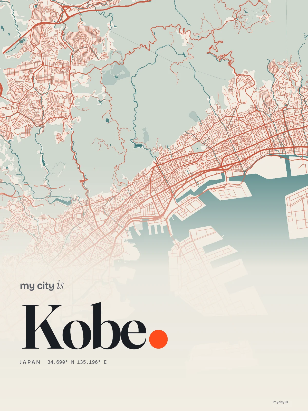 Kobe, Riso map