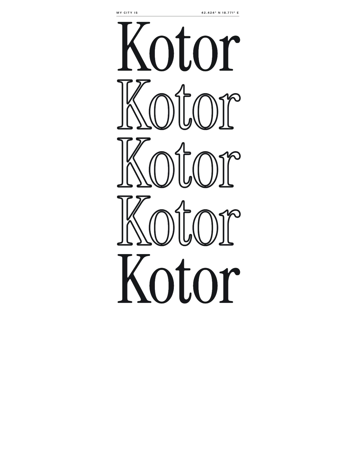 Kotor, Index: Stack