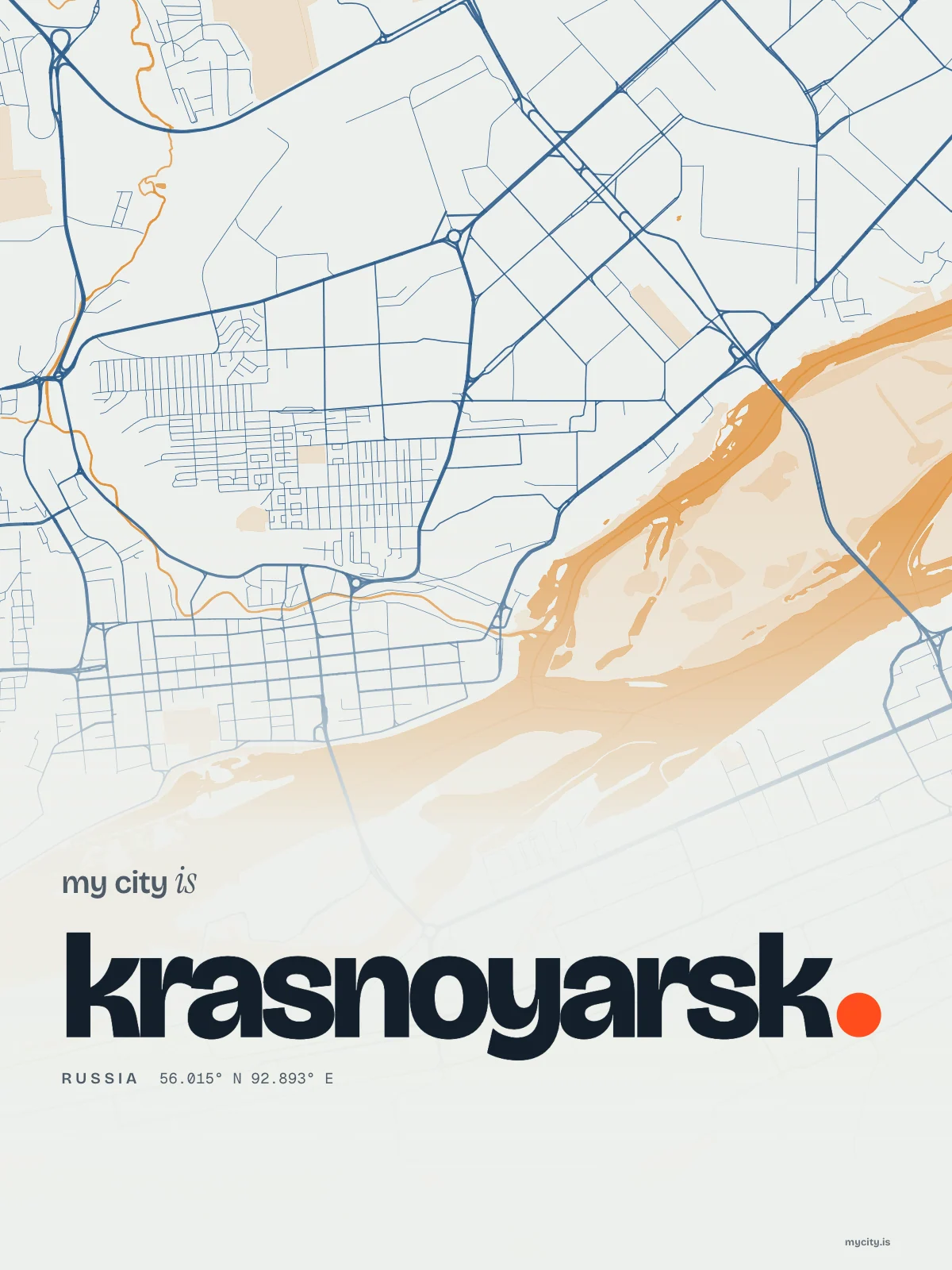 Krasnoyarsk, Riso map