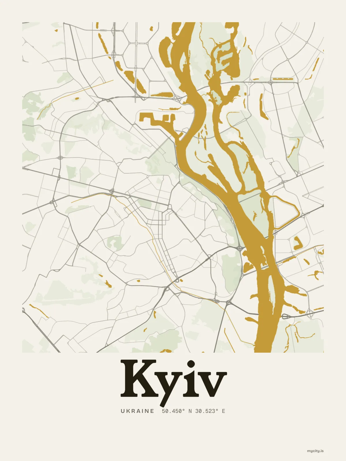 Kyiv map print