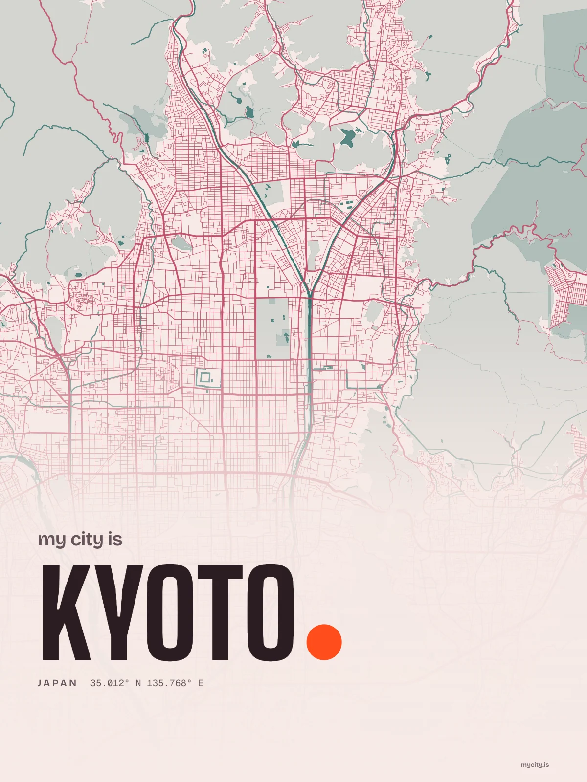 Kyoto, Riso map