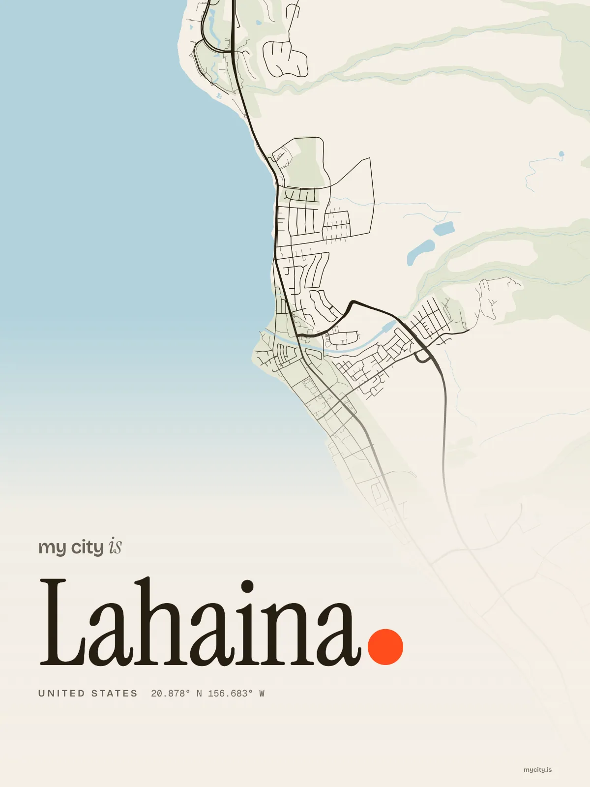 Lahaina, Ink map