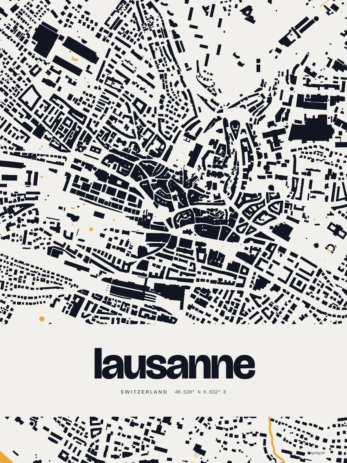 Lausanne, Figure Ground map