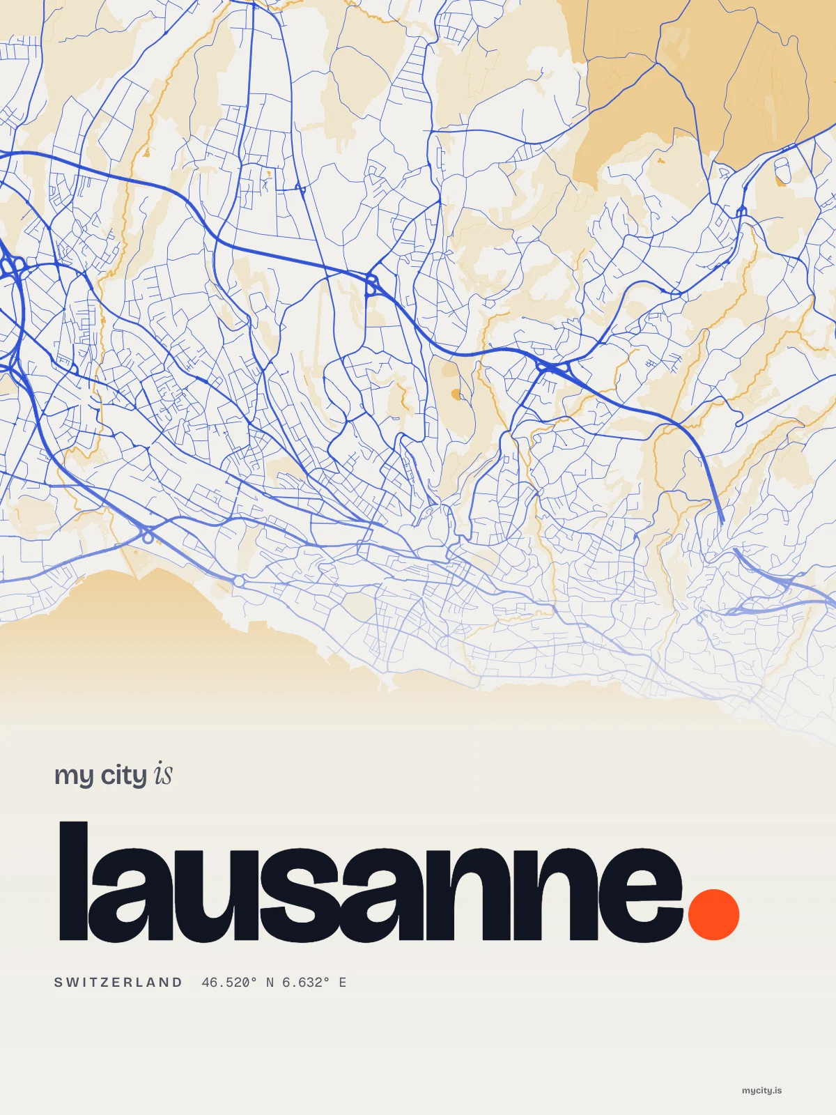 Lausanne, Riso map