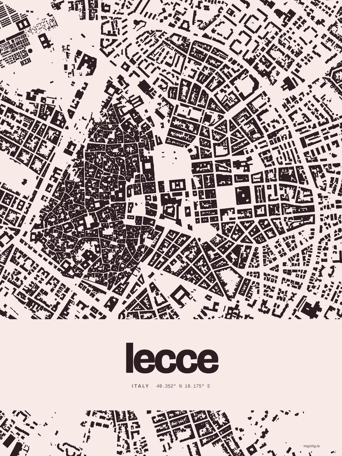 Lecce, Figure Ground map