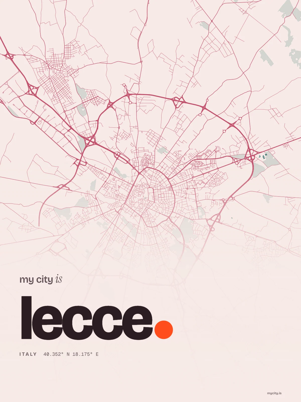 Lecce, Riso map