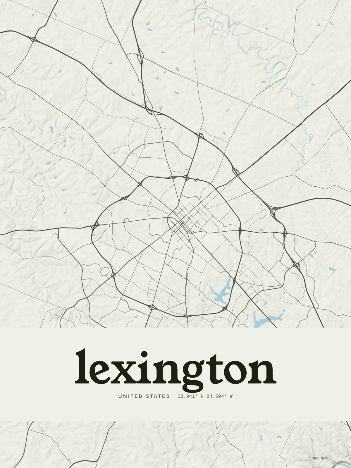 Lexington map print