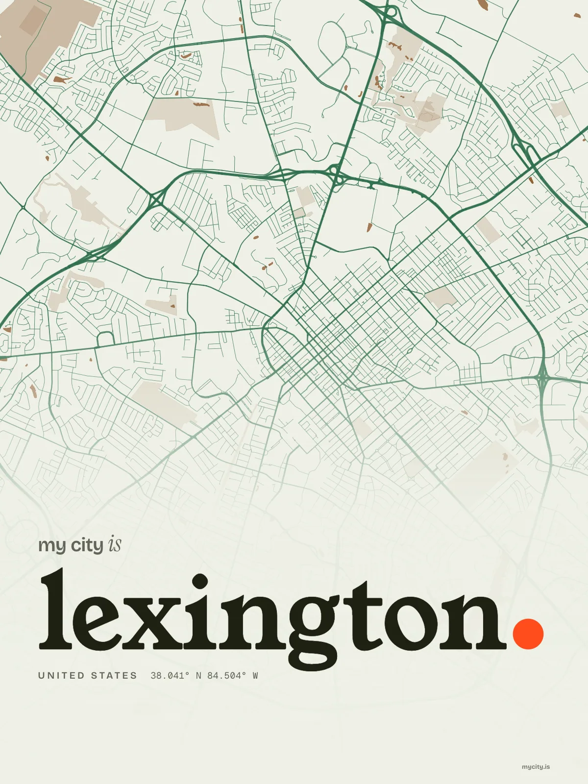 Lexington, Riso map