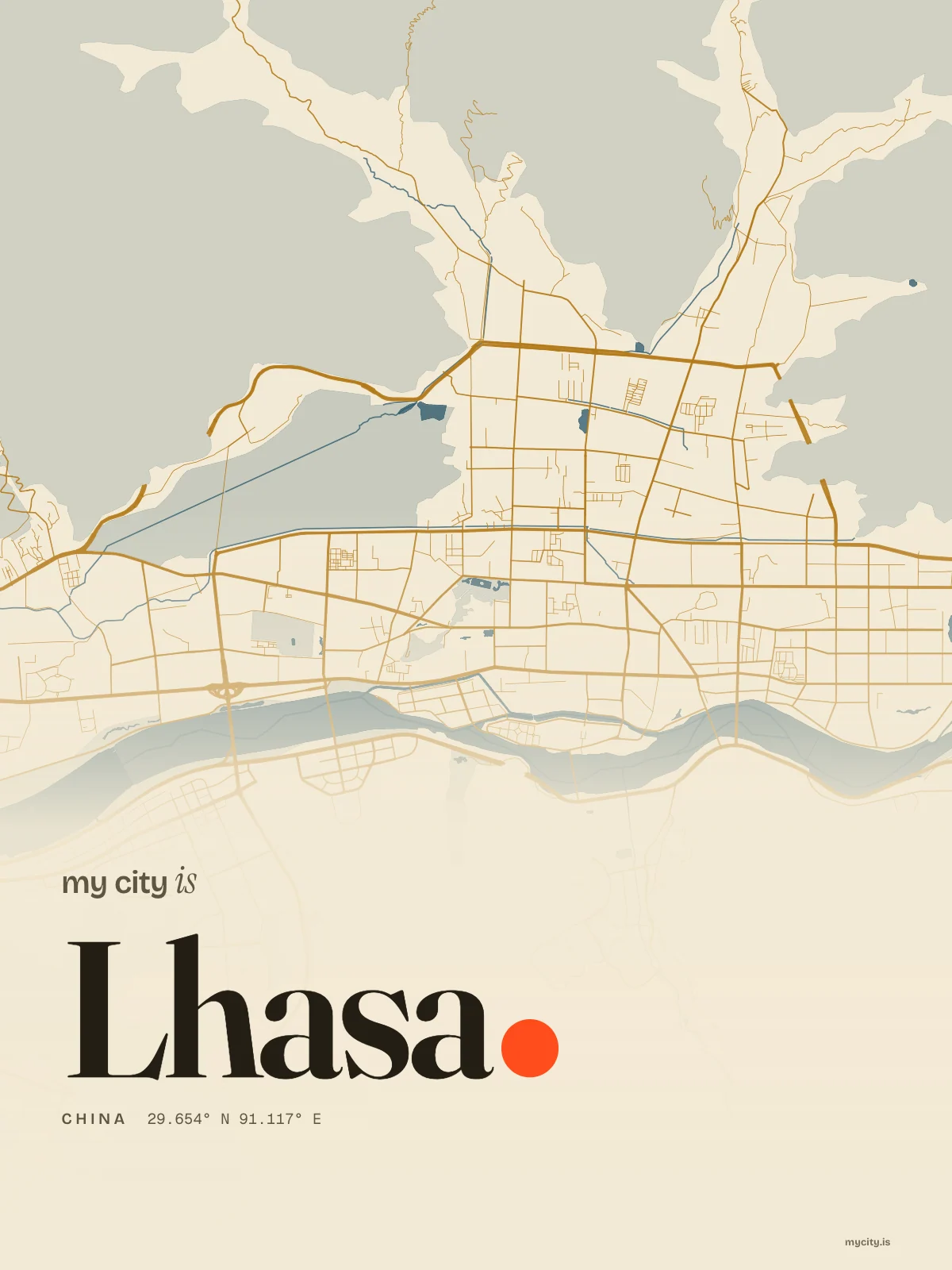 Lhasa, Riso map