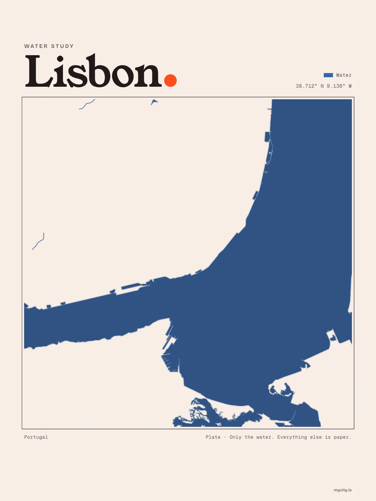 Lisbon, Water Study map