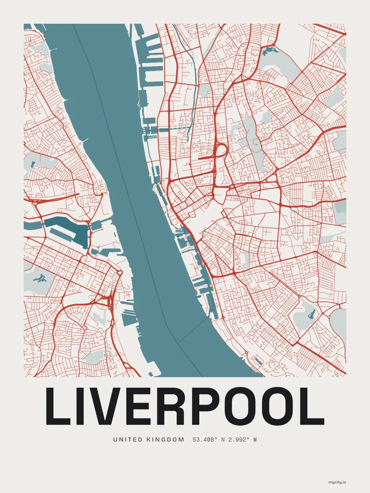 Liverpool map print