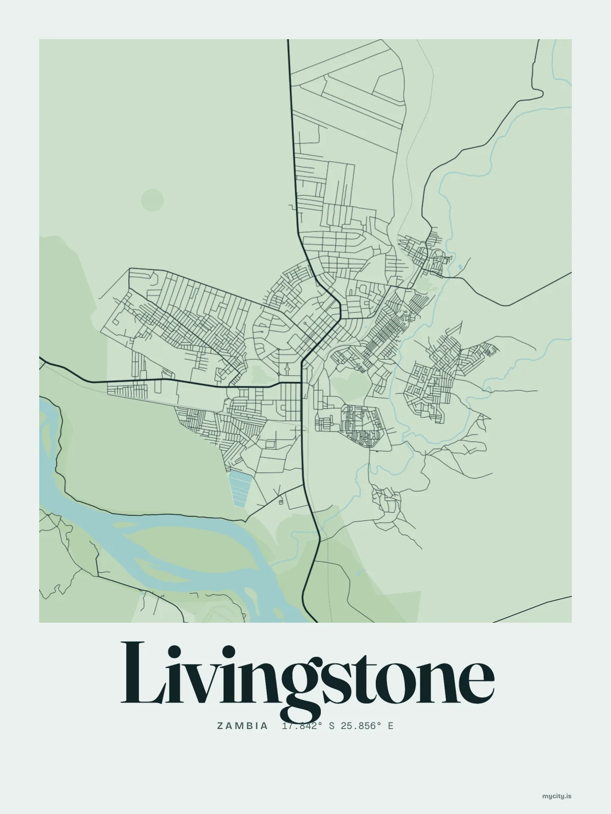 Livingstone map print