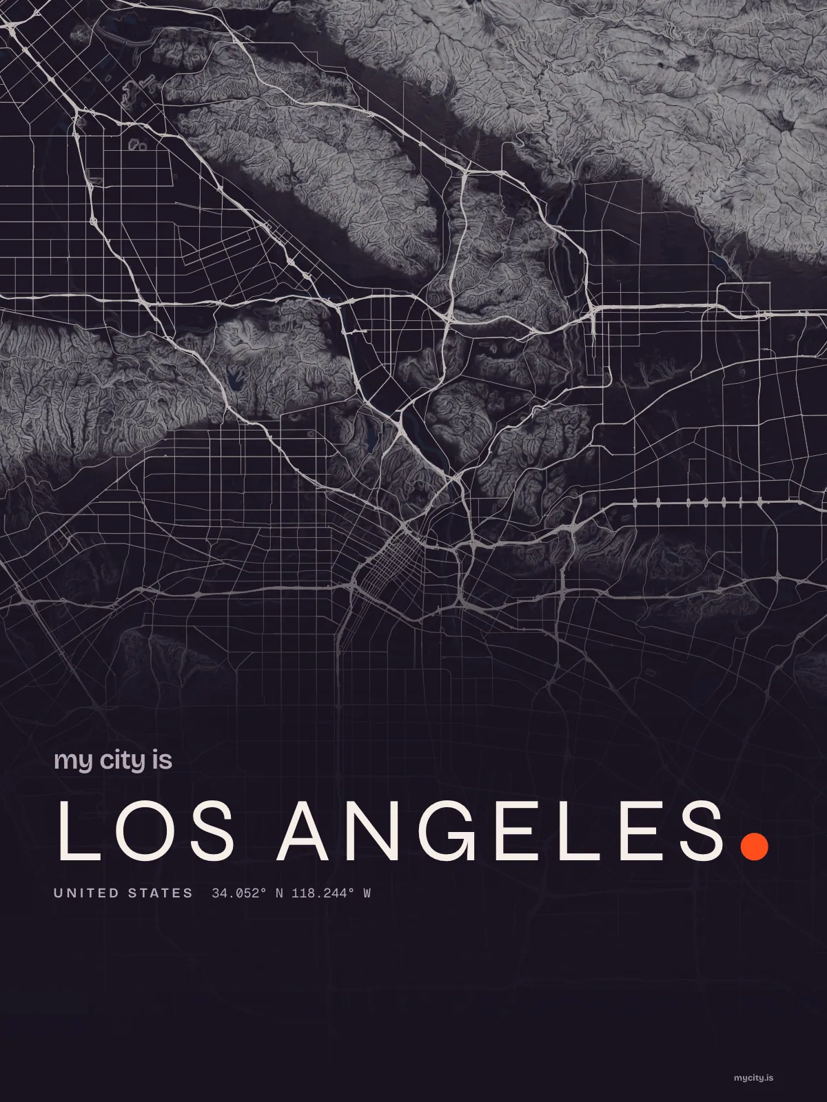 Los Angeles map print