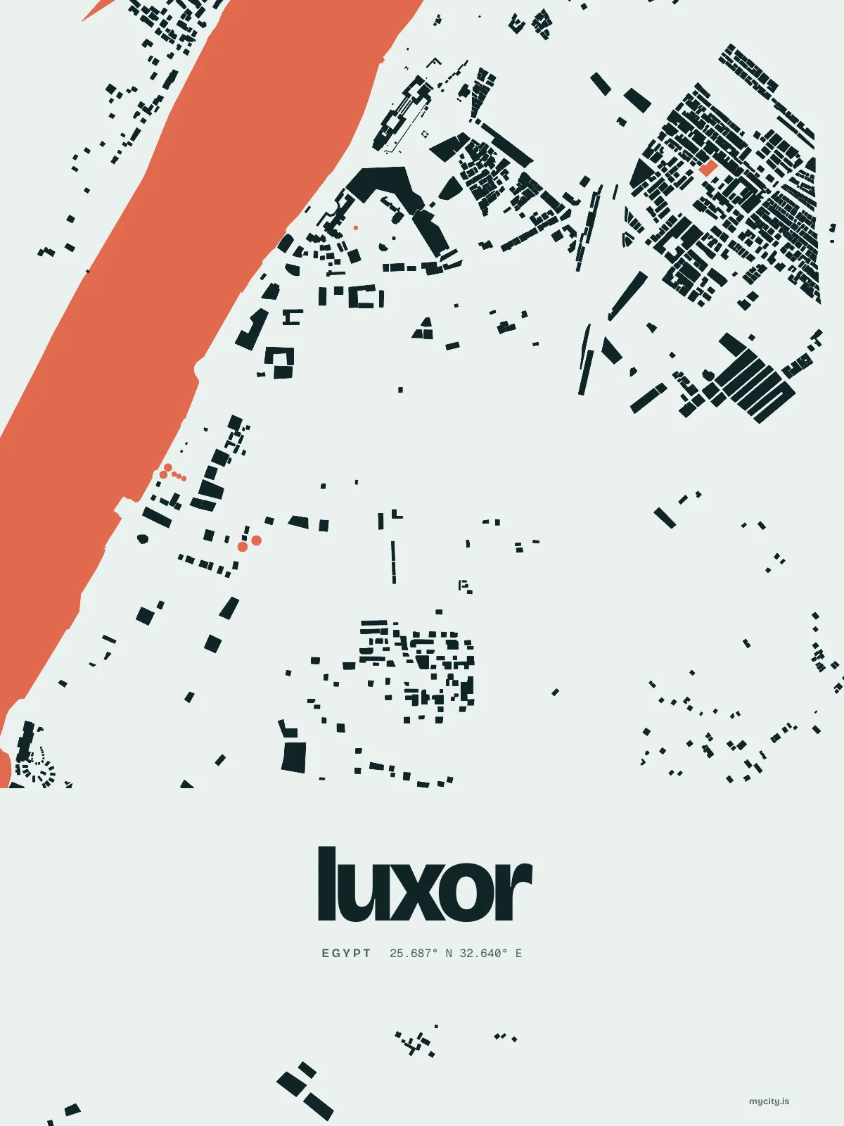 Luxor, Figure Ground map
