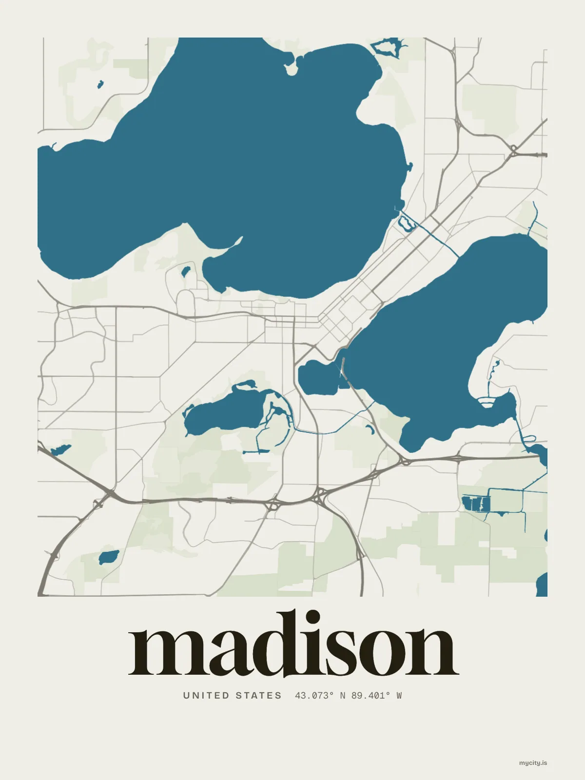 Madison map print