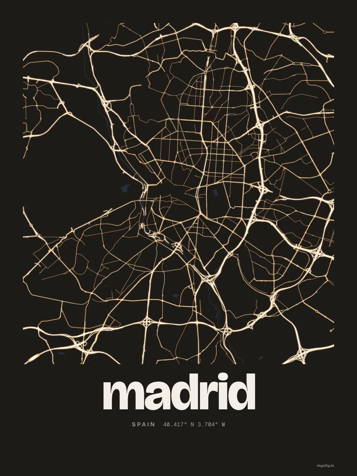 Madrid map print