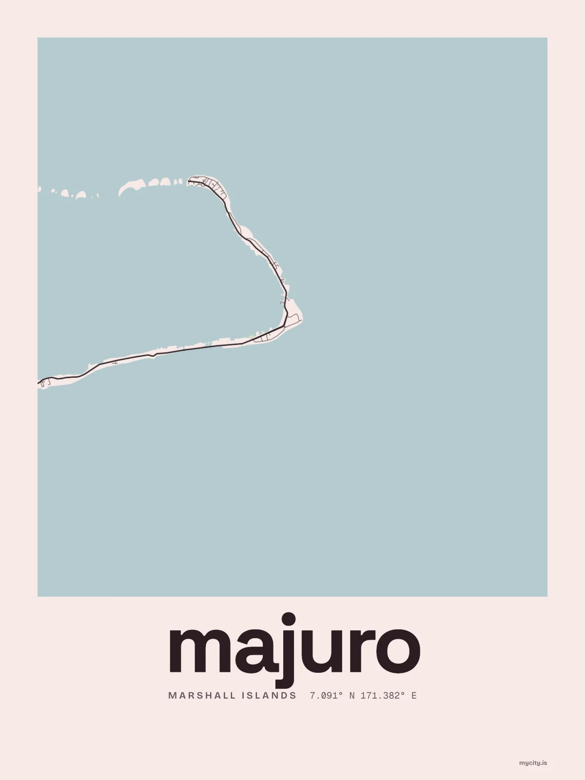 Majuro map print