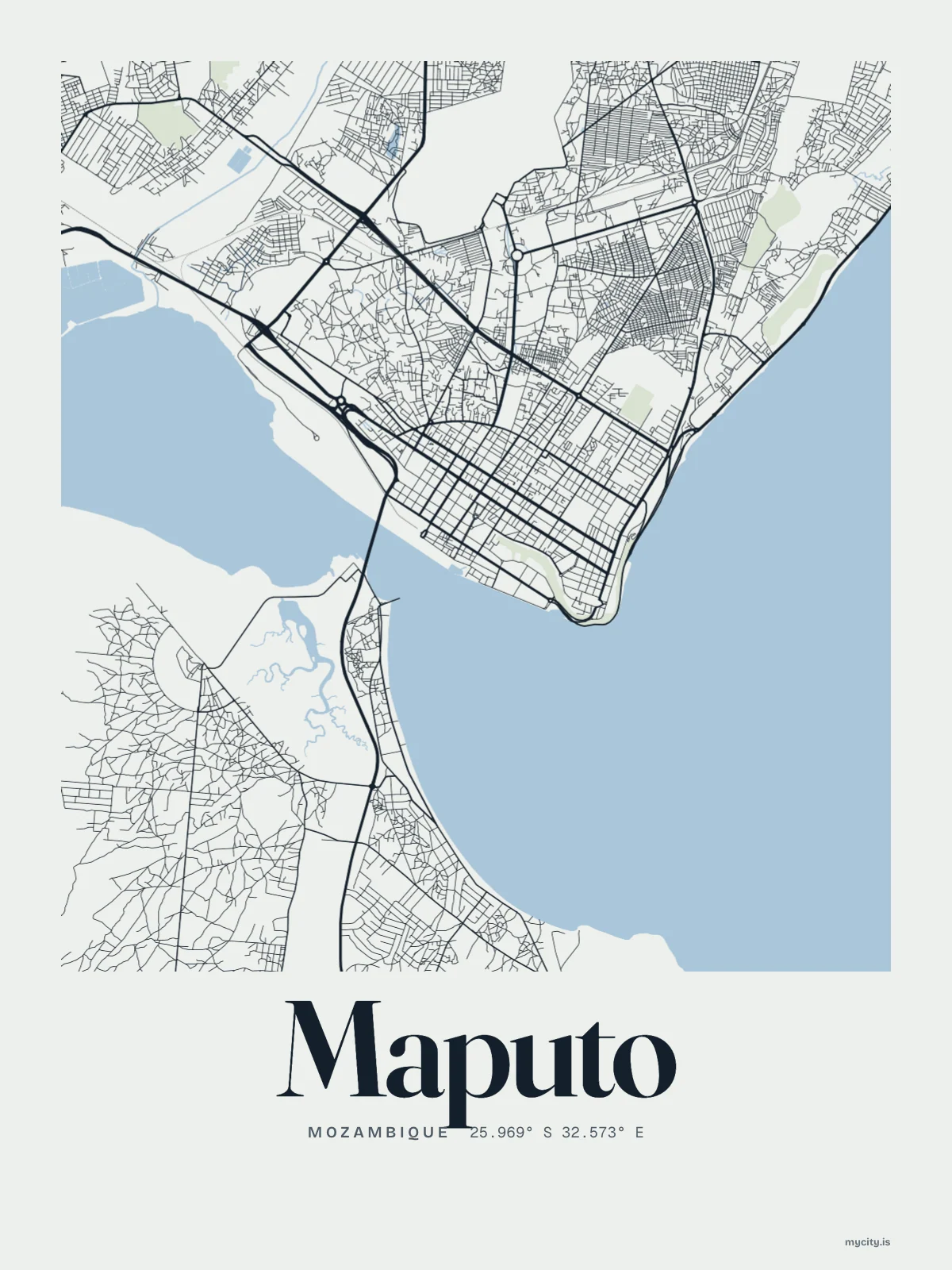 Maputo map print