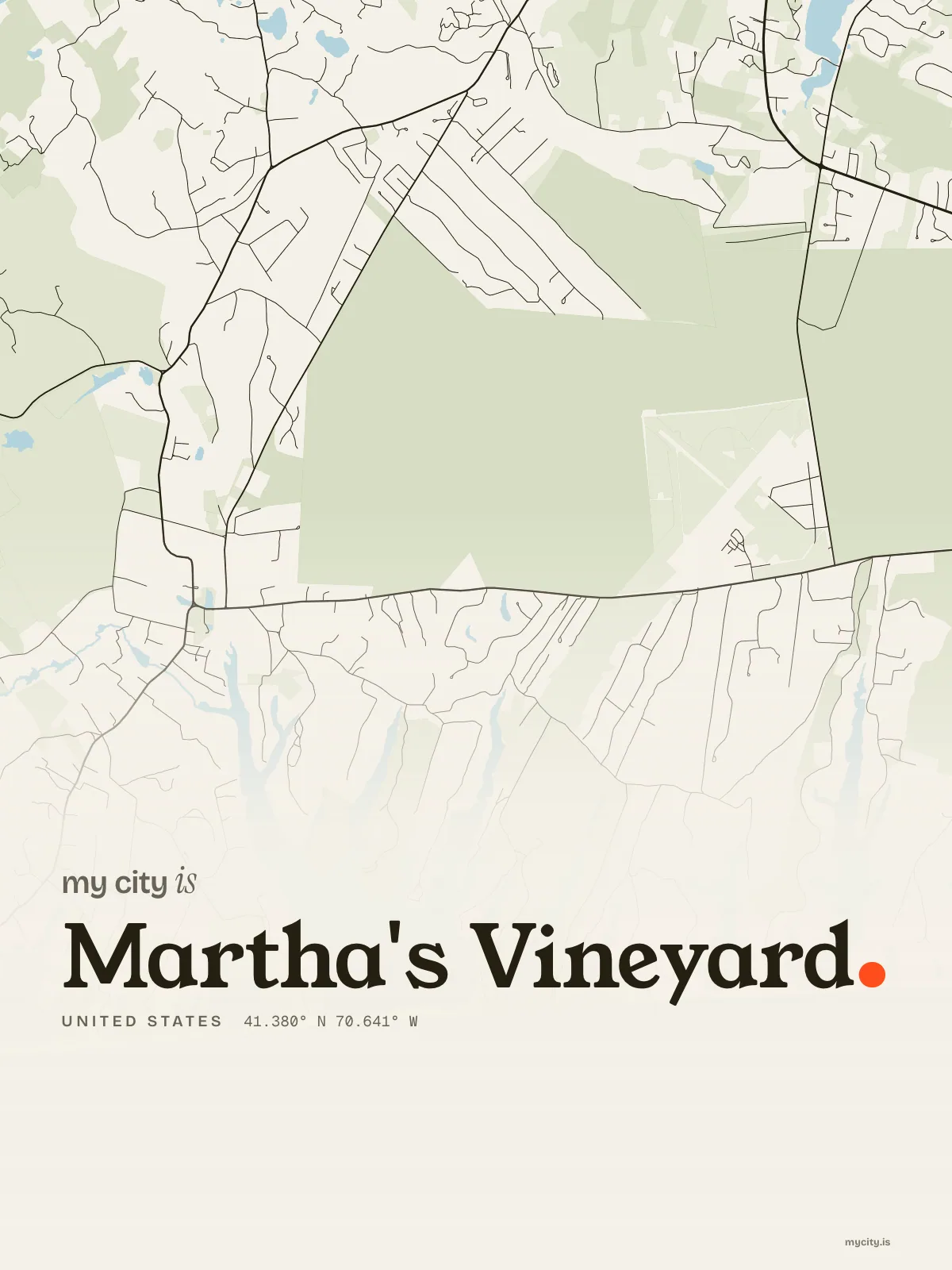Martha's Vineyard, Ink map